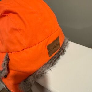 Cabela's Vibrant Orange Kids Hat with Faux Fur
